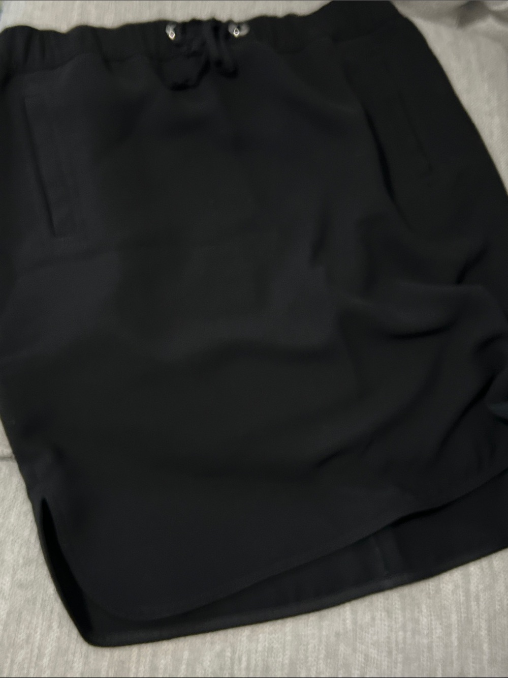 Women’s Black Skirt with Drawstring Waist